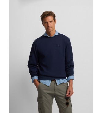 Silbon Klassisk navy neopren-sweatshirt