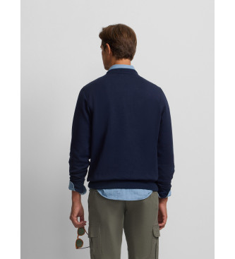 Silbon Klassisk navy neopren-sweatshirt