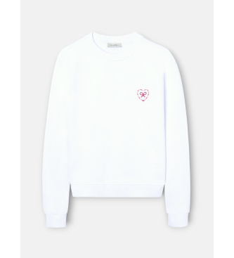 Silbon Sweatshirt cora��o amor branco