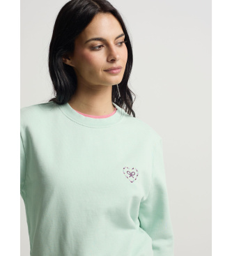 Silbon Sweatshirt cora��o amor verde