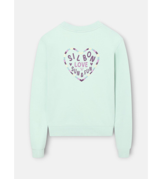 Silbon Sweatshirt cora��o amor verde