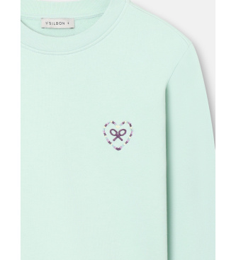 Silbon Sweatshirt cora��o amor verde