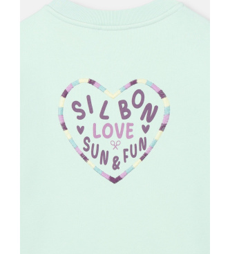 Silbon Sweatshirt cora��o amor verde