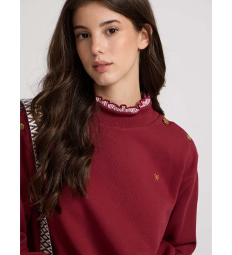 Silbon Bordo majica z volančkom na vratu