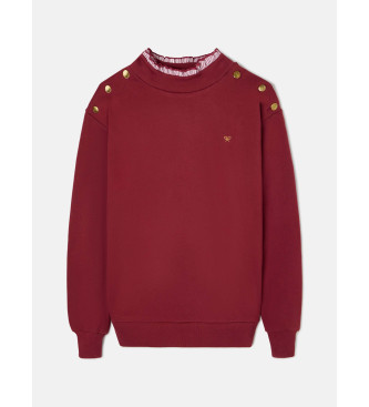 Silbon Bordo majica z volančkom na vratu