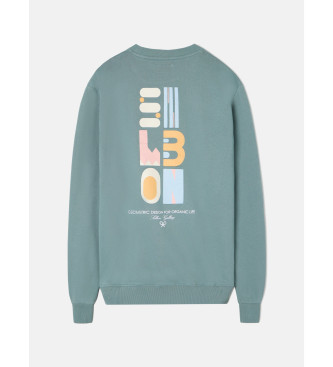 Silbon Sweatshirt med geometrisk design grn