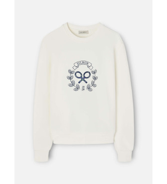 Silbon Sudadera raqueta corazn beige