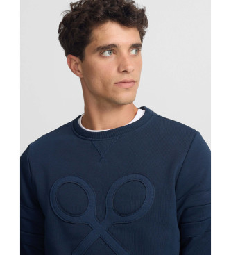 Silbon Mikina z reliefnim raketnim vzorcem v mornariški modi