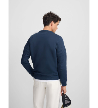 Silbon Mikina z reliefnim raketnim vzorcem v mornariški modi