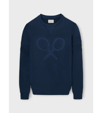 Silbon Mikina z reliefnim raketnim vzorcem v mornariški modi