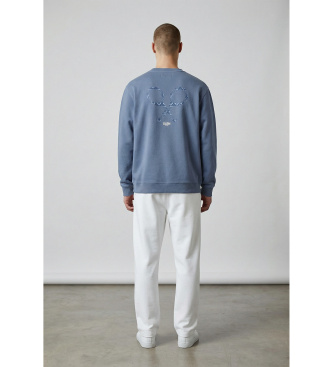 Silbon Ethnic blue racket sweatshirt