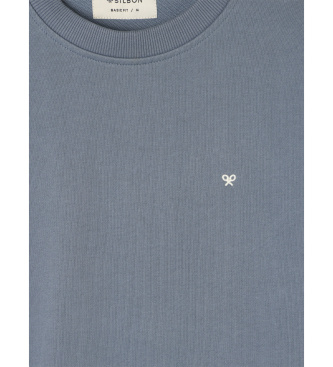Silbon Ethnic blue racket sweatshirt