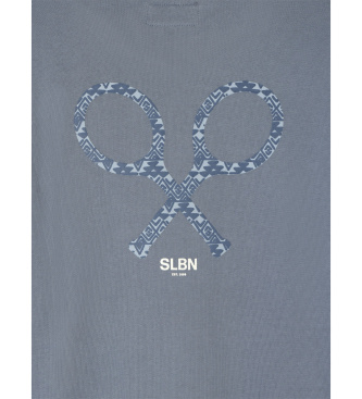 Silbon Ethnic blue racket sweatshirt