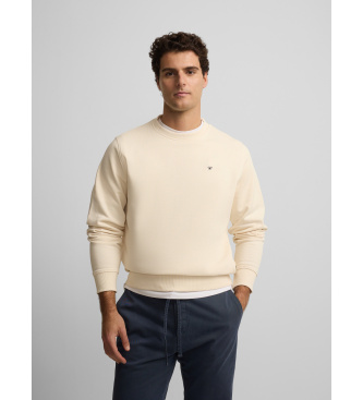 Silbon Beige ethnic racket sweatshirt