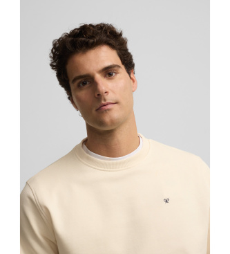 Silbon Beige ethnic racket sweatshirt