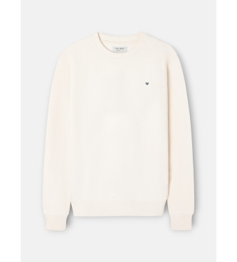 Silbon Beige ethnic racket sweatshirt