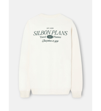 Silbon Sweatshirt relaxed fit plans beige