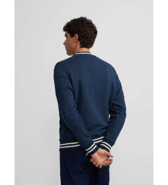 Silbon Camisola com letras retro em azul-marinho