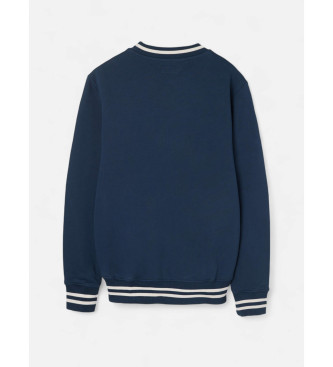 Silbon Camisola com letras retro em azul-marinho