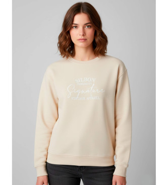 Silbon Camisola bege com assinatura