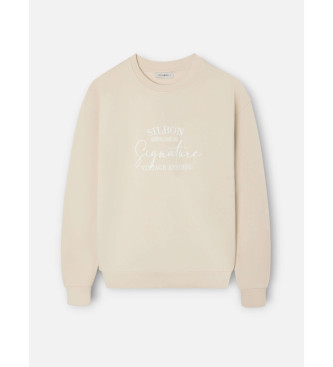 Silbon Camisola bege com assinatura