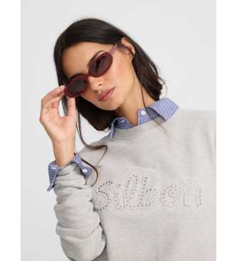 Silbon Sudadera tachas gris