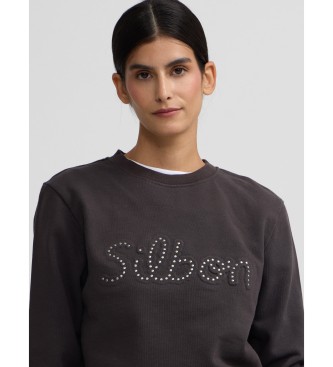 Silbon Sudadera tachas negro