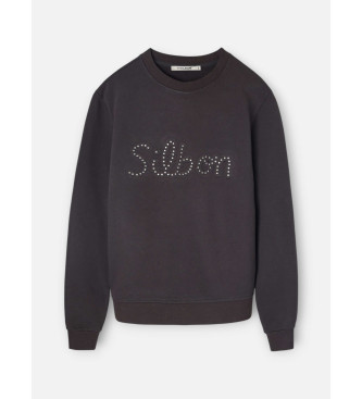 Silbon Sudadera tachas negro