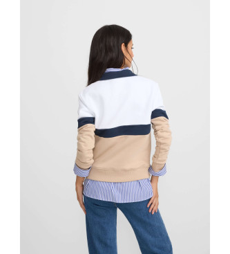 Silbon Bela, bež majica v tribarvni barvi