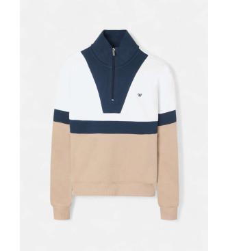 Silbon Bela, bež majica v tribarvni barvi