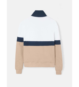 Silbon Bela, bež majica v tribarvni barvi