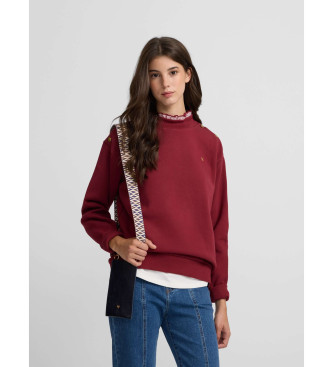 Silbon Bordo majica z volančkom na vratu