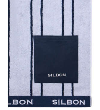 Silbon Pomorsko modra črtasta brisača