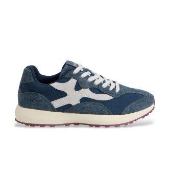 Silbon Sneakers i lder Rackets09 navy