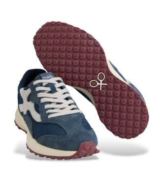 Silbon Sneakers i lder Rackets09 navy