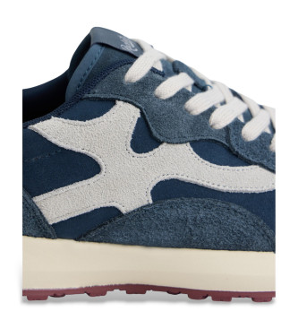 Silbon Sneakers i lder Rackets09 navy
