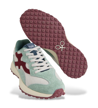 Silbon Sneakers i lder Rackets09 turkis