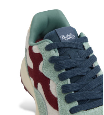 Silbon Sneakers i lder Rackets09 turkis