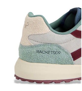 Silbon Sneakers i lder Rackets09 turkis