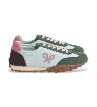 Silbon Leather Running Shoes blue