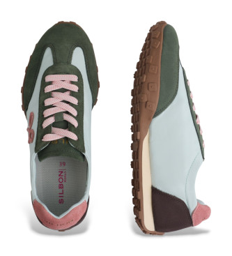 Silbon Leather Running Shoes blue