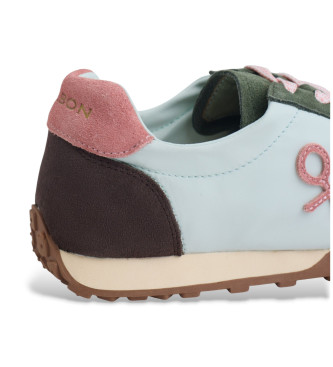 Silbon Leather Running Shoes blue