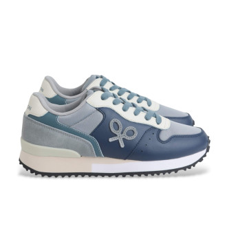 Silbon Chaussures de sport en cuir bleu