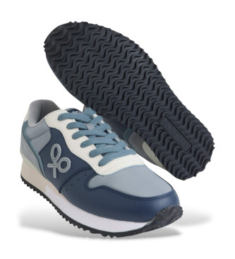 Silbon Chaussures de sport en cuir bleu