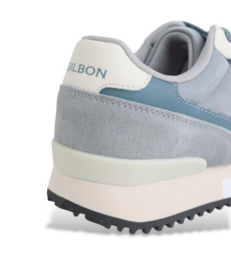 Silbon Chaussures de sport en cuir bleu