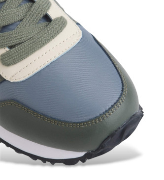 Silbon Chaussures de sport en cuir vert