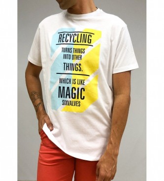 Six Valves Recycling T-shirt wit