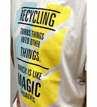 Six Valves Recycling T-shirt wit
