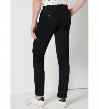 Six Valves Spodnie Chino Medium Boxed - Slim w kolorze czarnym