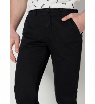 Six Valves Pantalon Chino Medium Boxed - Noir troit